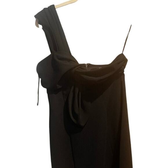 New Trina Turk one shoulder black mini cocktail dress size 4 - Picture 5 of 10